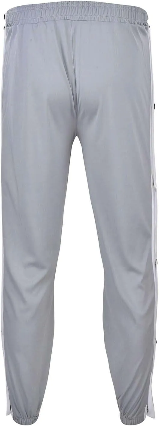 Mens Streetwear Cargo Jogger Pants Loose Fit Button Side Basketball Training Joggers with Elastic Cuffs Sweatpants
