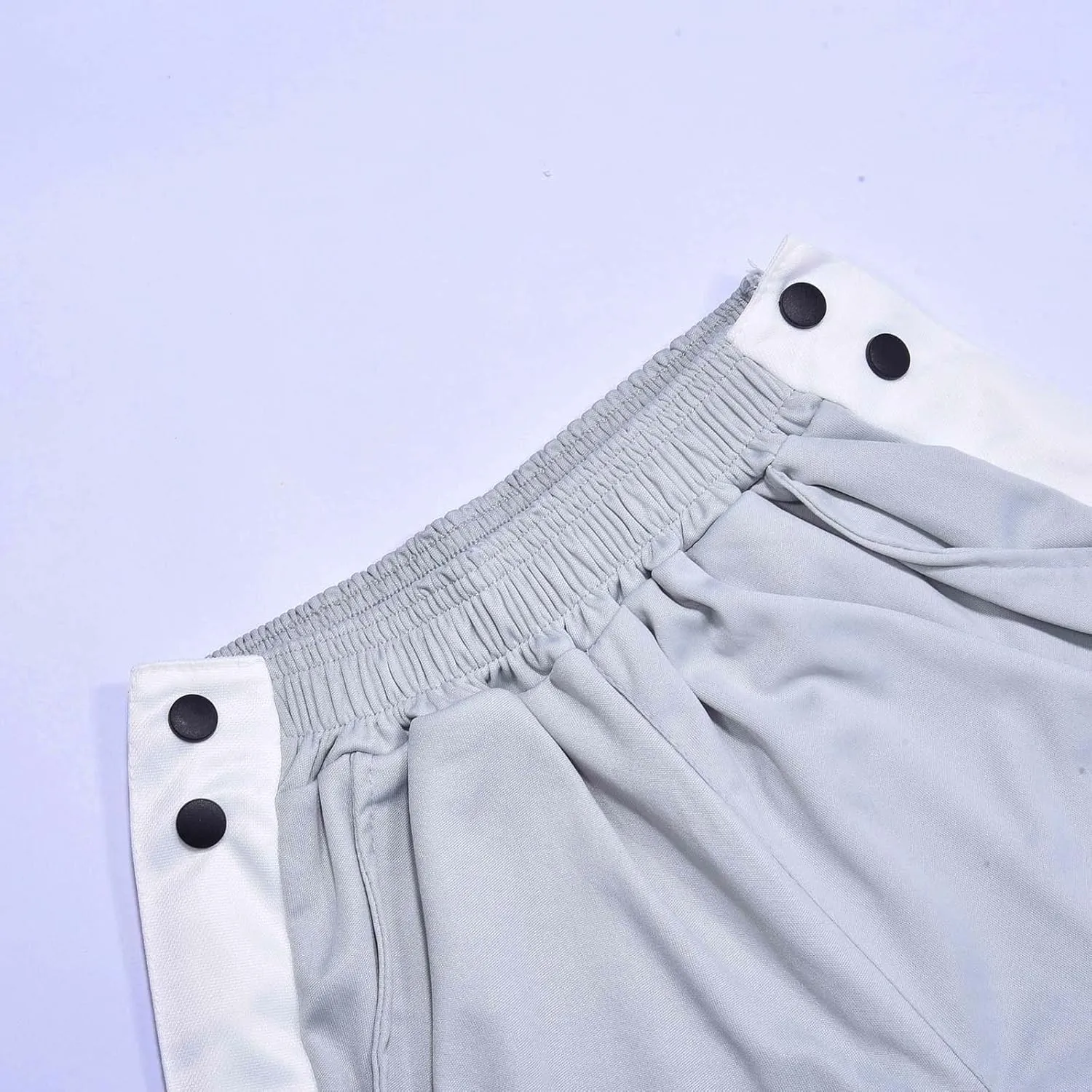 Mens Streetwear Cargo Jogger Pants Loose Fit Button Side Basketball Training Joggers with Elastic Cuffs Sweatpants
