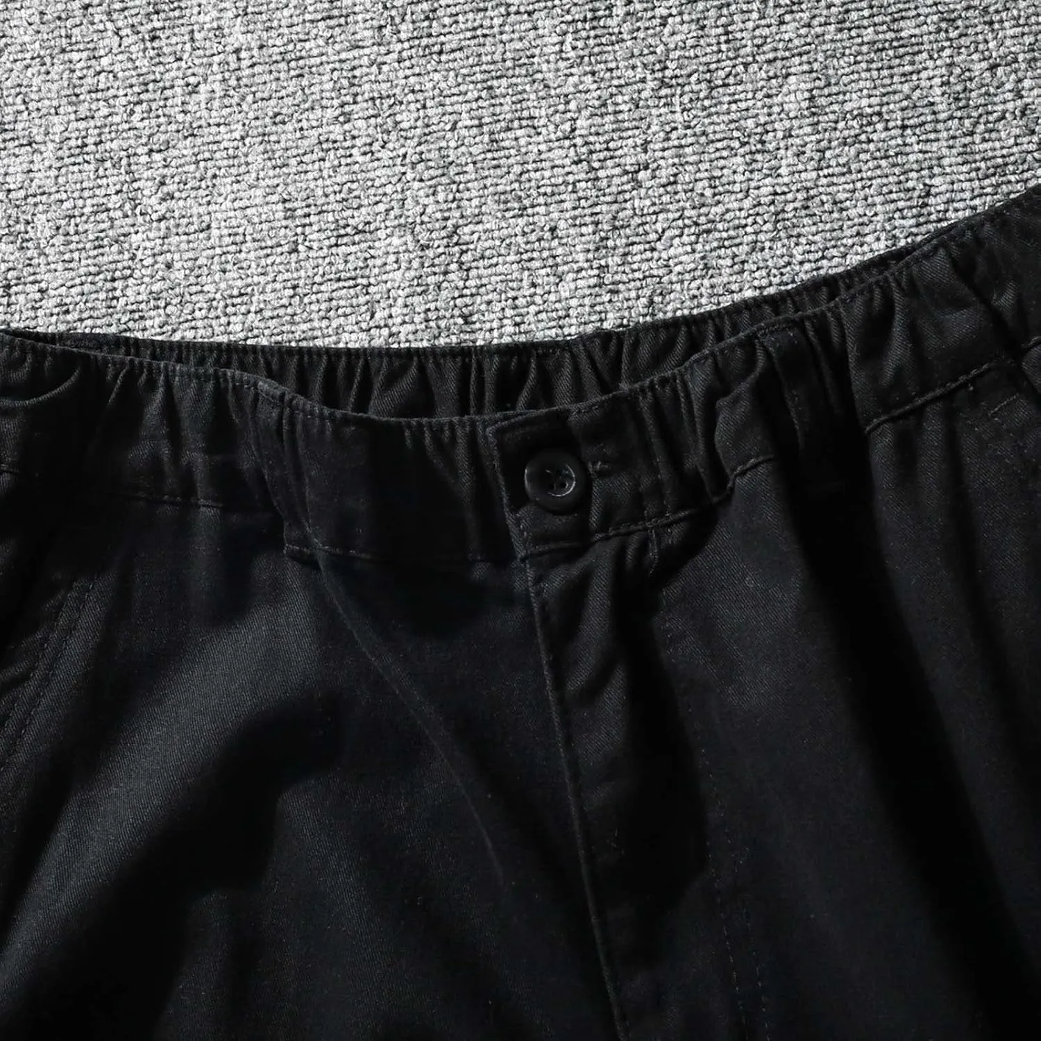 MIDOO Work Pants for Men Construction Flex Casual Pants Stretch Drawstring Waistband Tapered Leg Sweatpants with Pockets