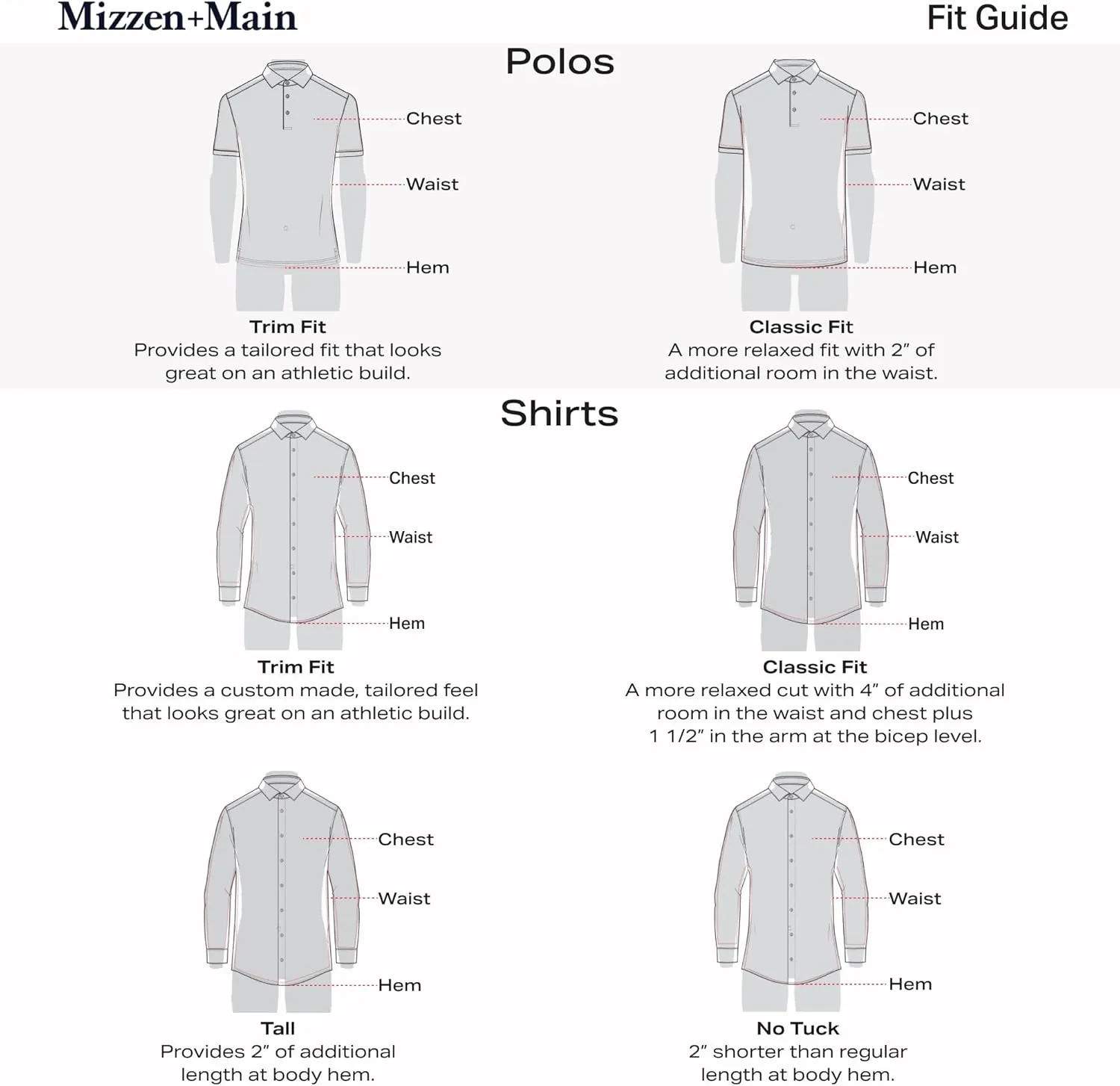 Mizzen Main Men's Performance Dress Shirt Classic Fit - Machine Wash, Four-Way Stretch, Wrinkle Free - Leeward Collection