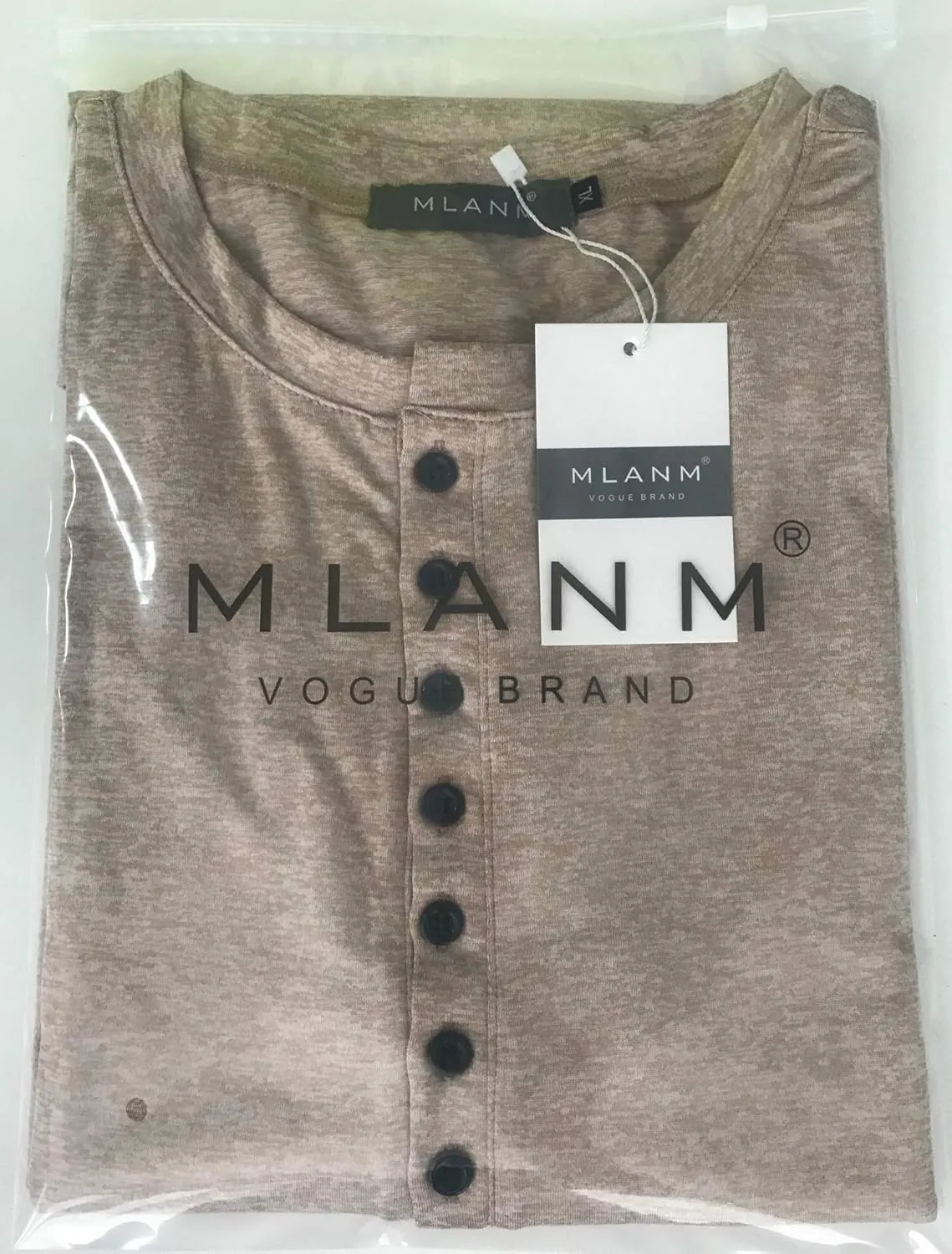 MLANM Mens Casual Slim Fit Basic Henley Short/Long Sleeve Fashion T-Shirt