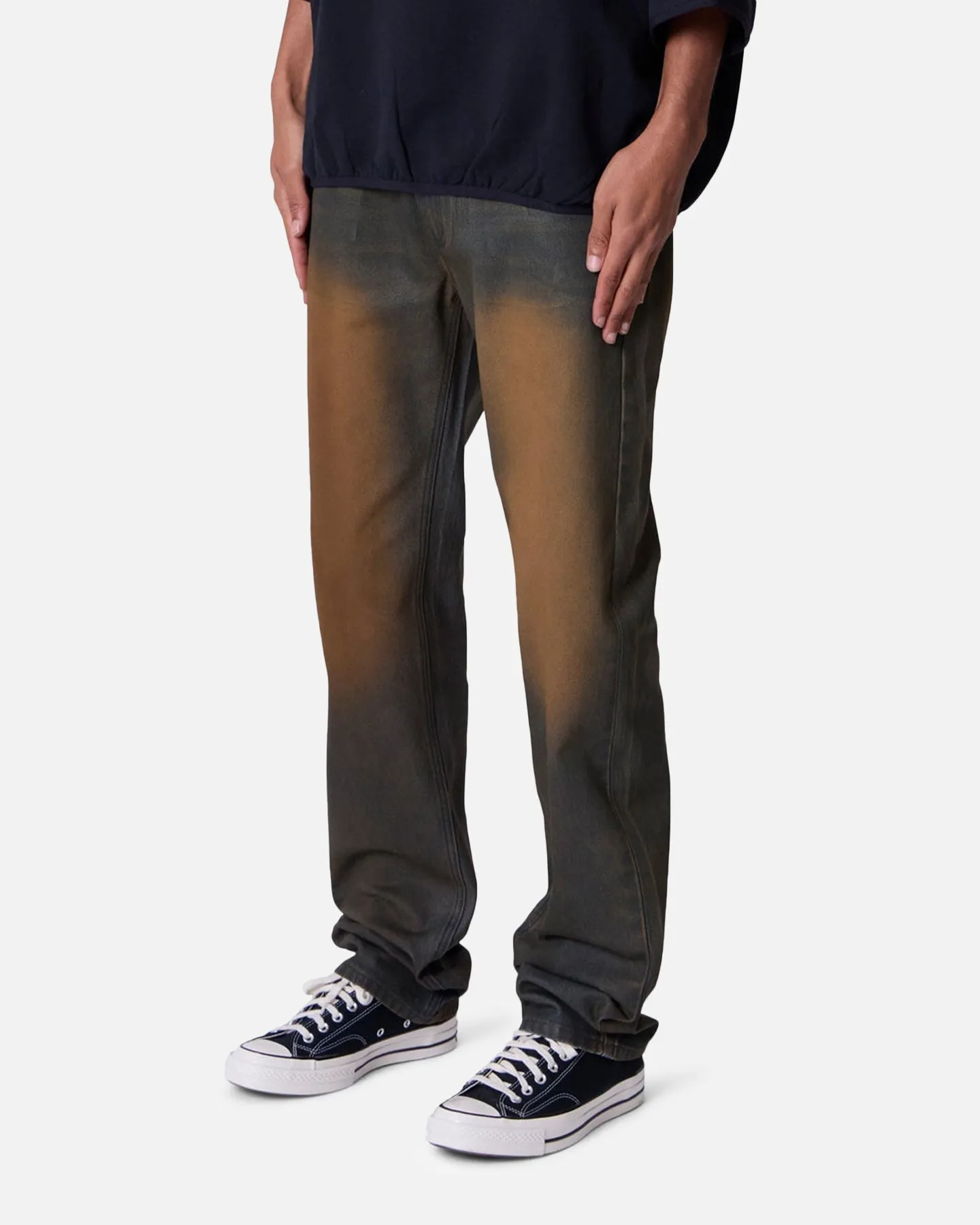 MNML D732 Rust Wash Denim Jeans Black/Brown