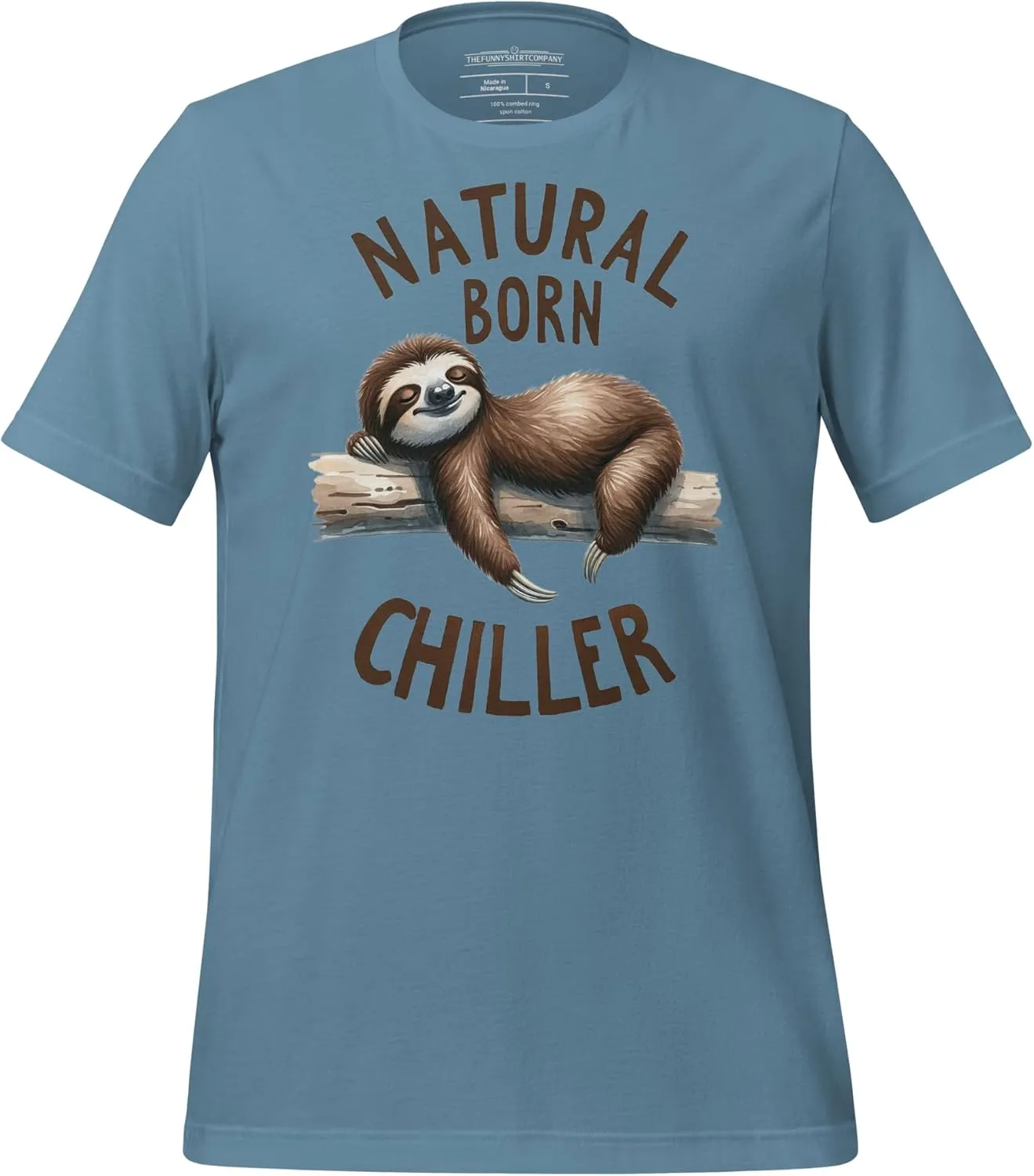Natural Born Chiller - Funny Cute Sleeping Sloth for Animal and Sloths Lovers Unisex Graphic T-Shirt Men and Women