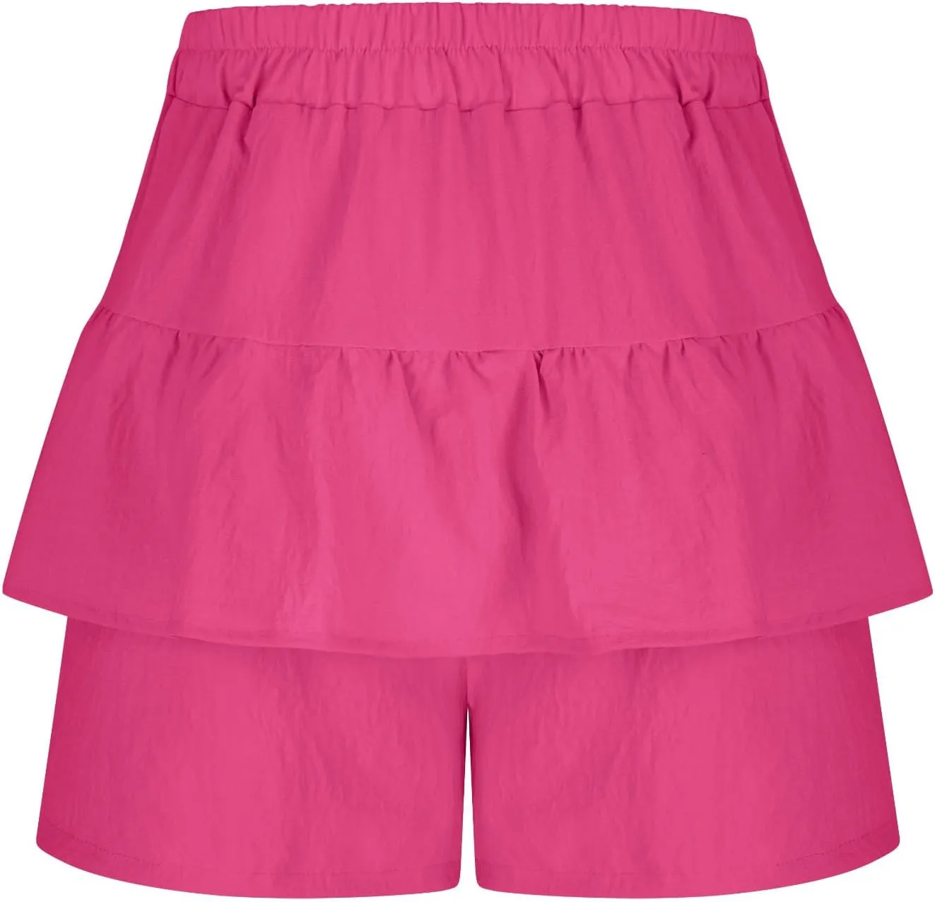Oplxuo Ruffle Shorts for Women Casual Boho Flowy Tiered Skorts High Waist Mini Skirts Golf Tennis Summer Shorts