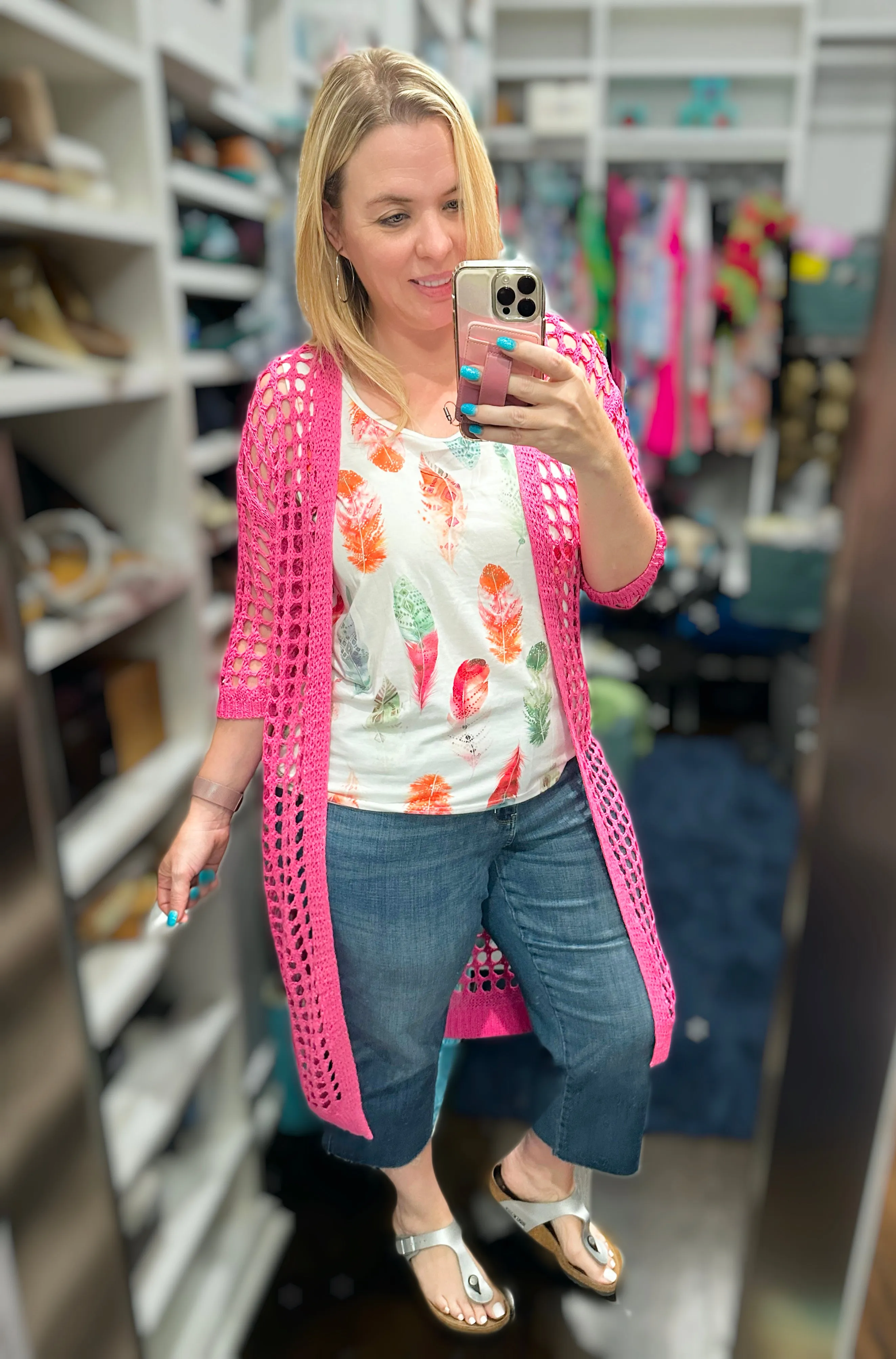 "It's All That" Loose Open Knit Long Cardigan - Blakeley