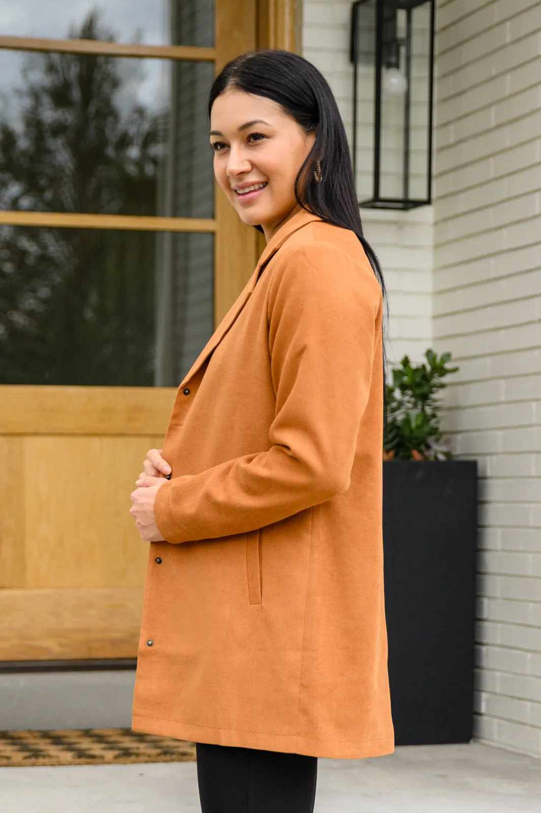 She's On Point Collared Coat In Rust - Andree by Unit