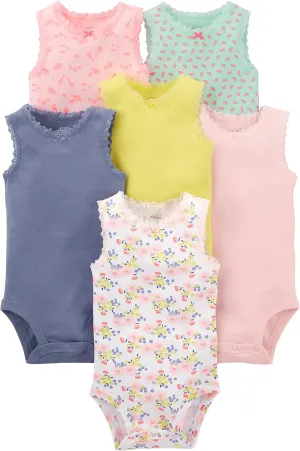 Simple Joys by Carter's Baby Girls' 6-Pack Short-Sleeve Bodysuit