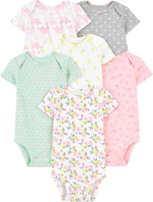 Simple Joys by Carter's Baby Girls' 6-Pack Short-Sleeve Bodysuit