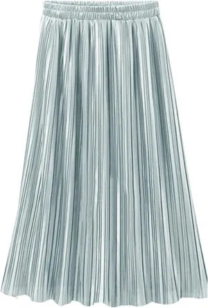 Simple Retro Women's High Waist Pleated A-Line Midi Skirt