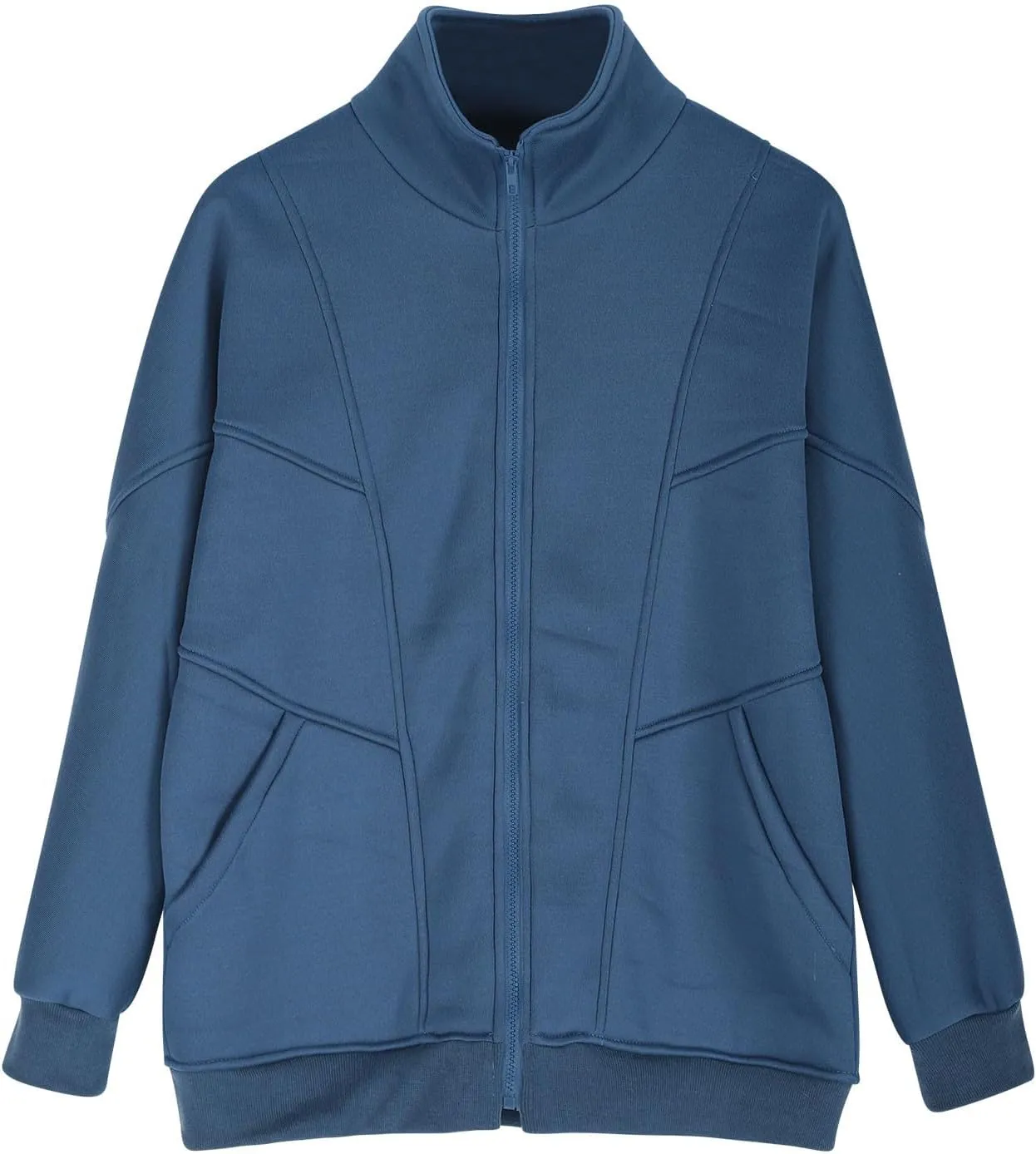 SMIDOW Full Zip Up Sweatshirts For Women Trendy 2024 Oversized Fleece Lightweight Hoodie Jacket Fall Preppy Teen Girls Outfit