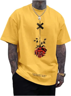 SOLY HUX Men's Oversized T Shirts Graphic Tees Summer Short Sleeve Crew Neck Baggy Vintage Tops