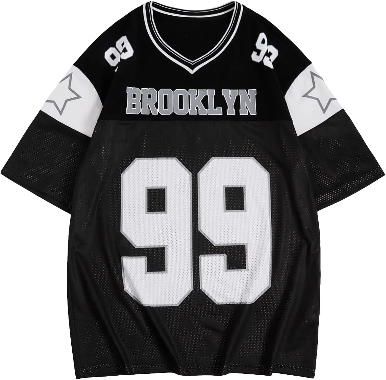 SOLY HUX Men's Short Sleeve Letter Graphic Tees Crew Neck Drop Shoulder Jersey Tee Shirt Streetwear