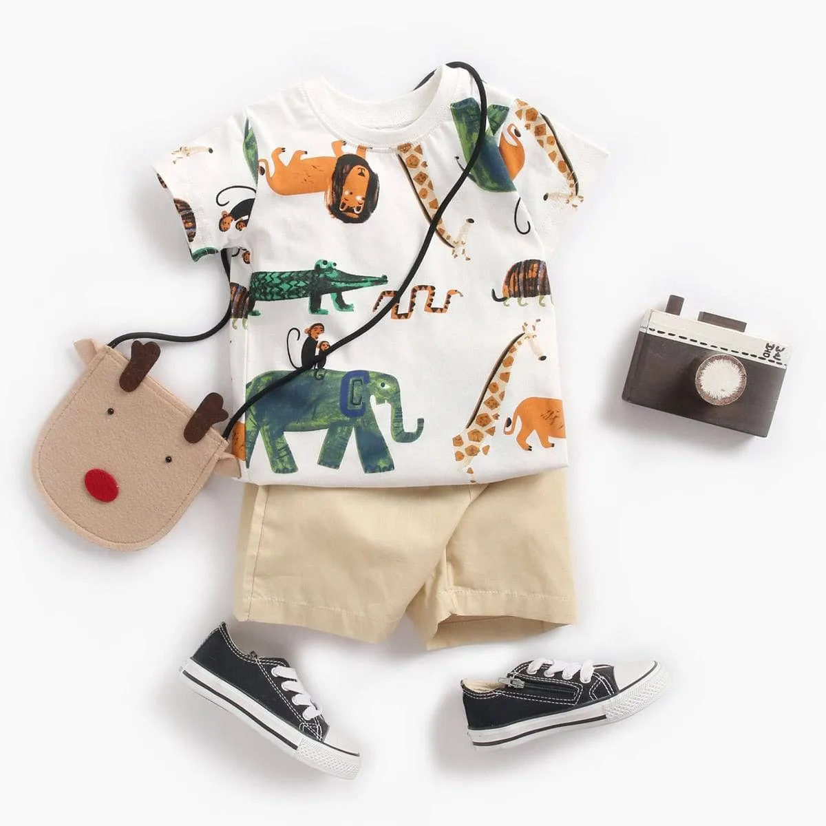 Summer Short Sleeve Cotton Baby Tops   Baby Shorts 2Pcs Casual