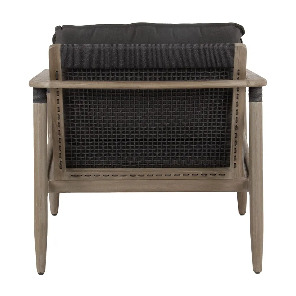 Sutherland Outdoor Teak and Rope Lounge Chair