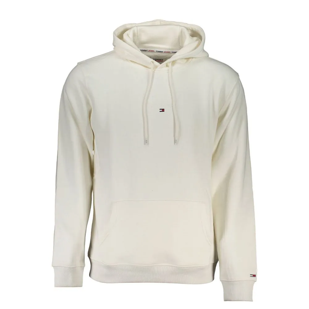 Tommy Hilfiger Chic White Hooded Fleece Sweatshirt