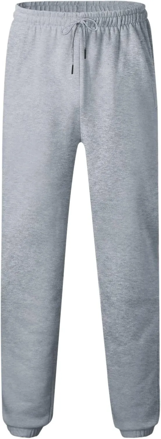 Vickyleb Cargo Pants for Men Joggers,Men's Slim Fit Fleece Pants Winter Big and Tall Baggy Jogger Sweatpants