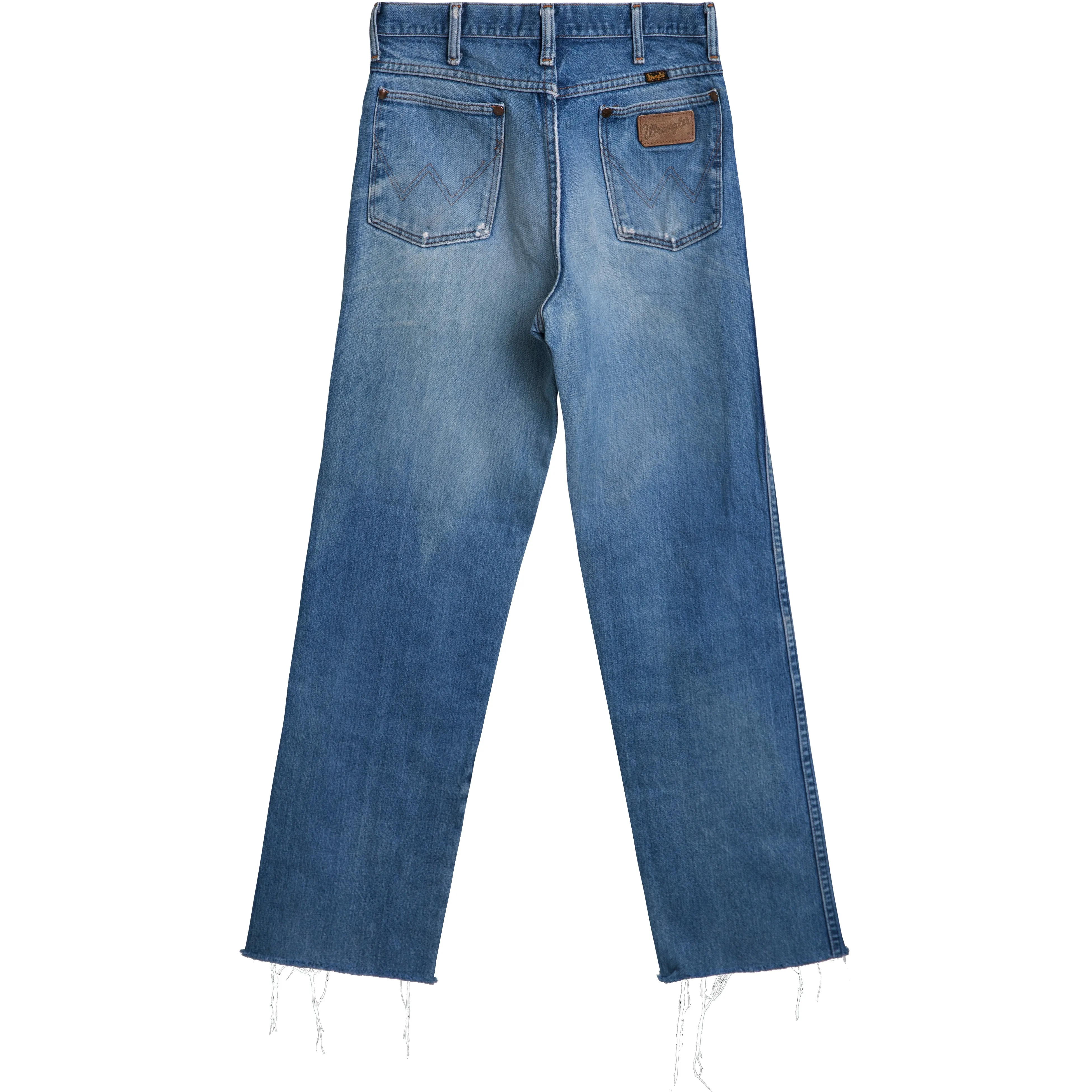 VINTAGE WRANGLER JEANS - BLUE DARK WASH CUT OFF - ALL SIZES
