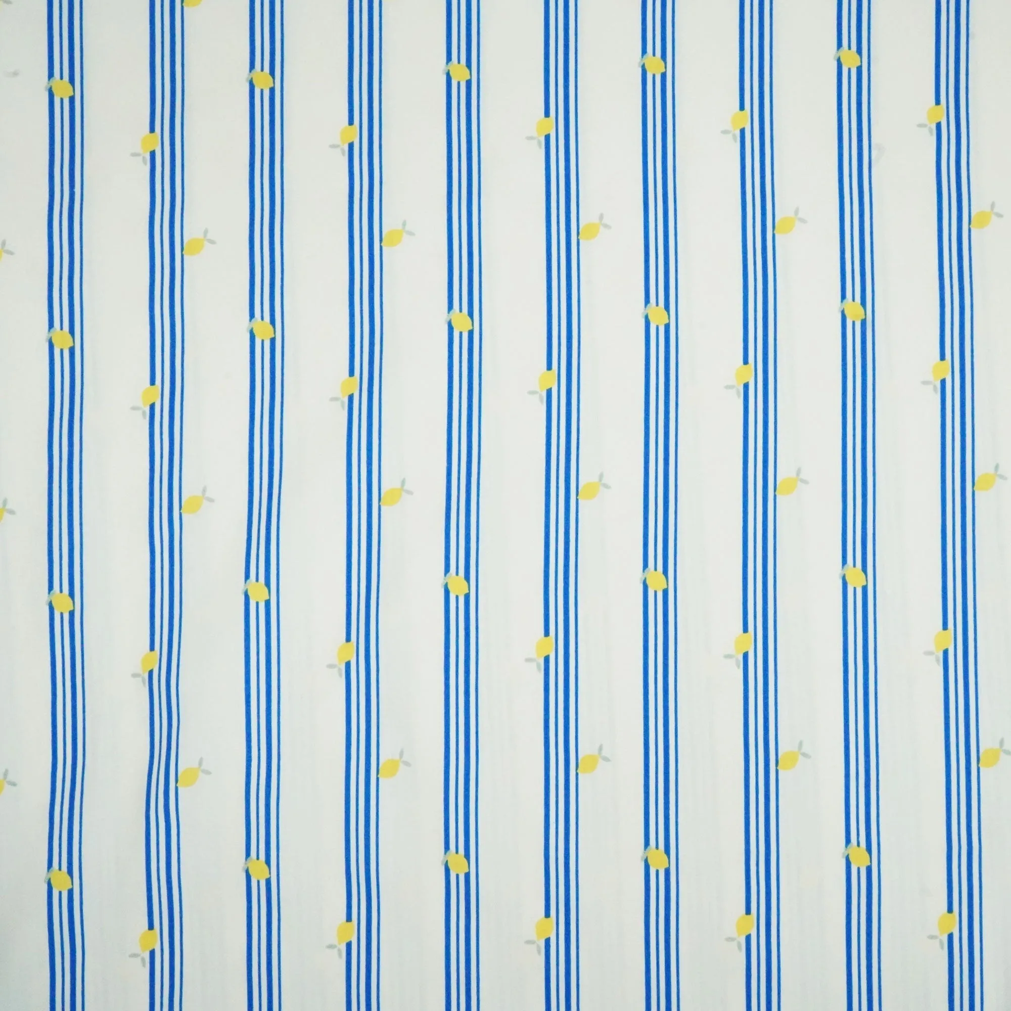 White Stripes Print Poplin Fabric LSF-24279