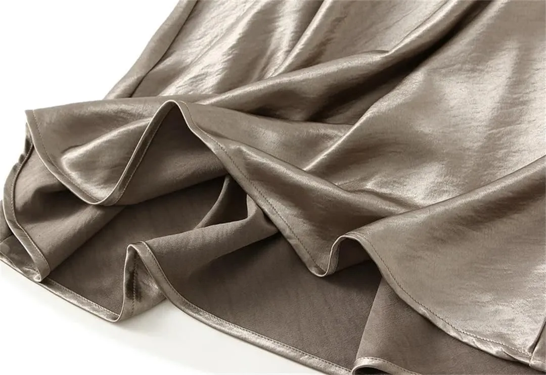 Women Bodycon Long Skirts A-Line Solid Color Skirts Office Lady Evening Party Fishtail Skirt