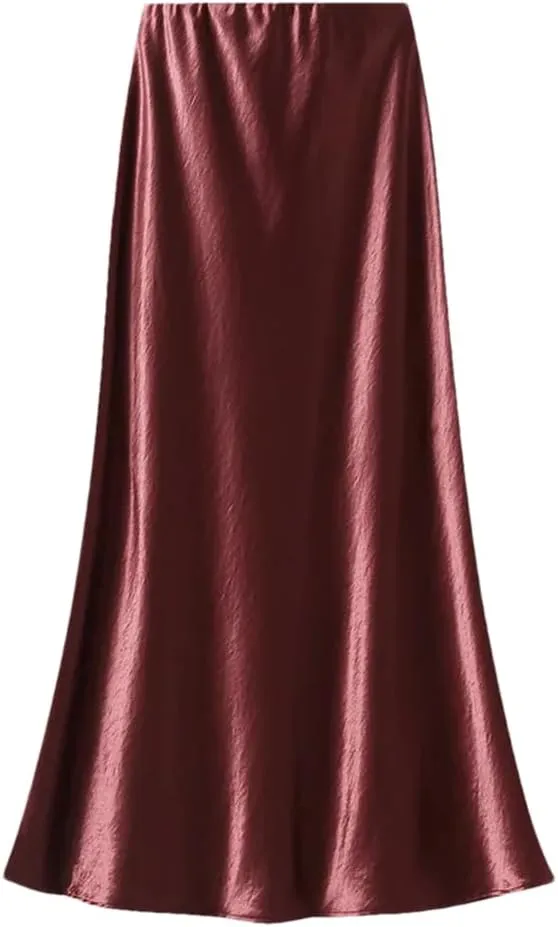Women Bodycon Long Skirts A-Line Solid Color Skirts Office Lady Evening Party Fishtail Skirt