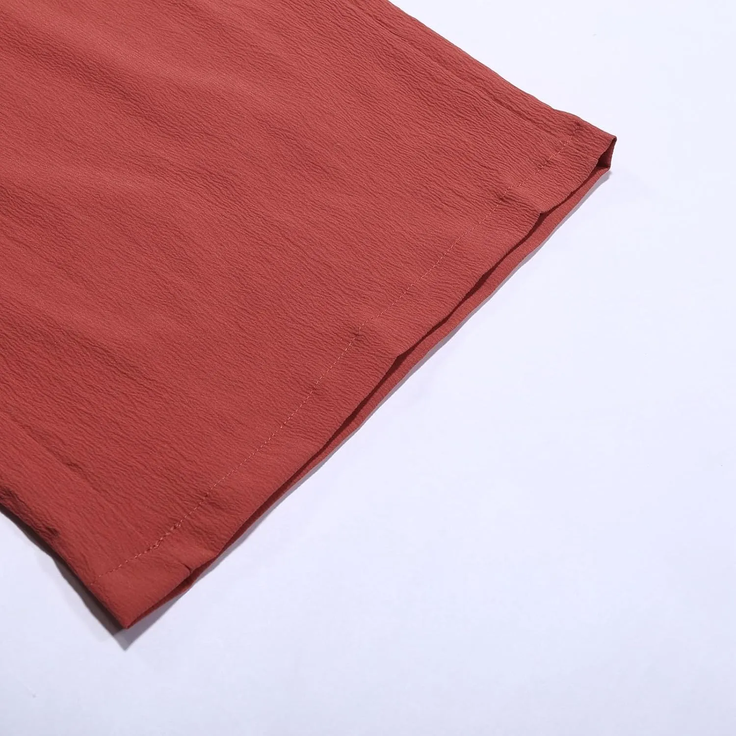 Women Cotton Linen Summer Comfy Pants Elastic Waist Wide Leg Plus Size Trouser Trendy