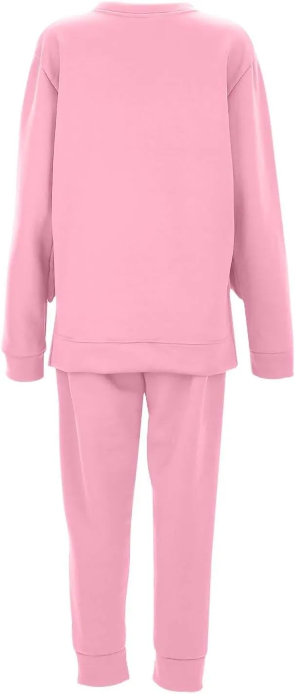 Women's 2 Piece Outfits Long Sleeve Crewneck Comfy Loungewear Jogger Sweatsuit Sets Sweatsuits