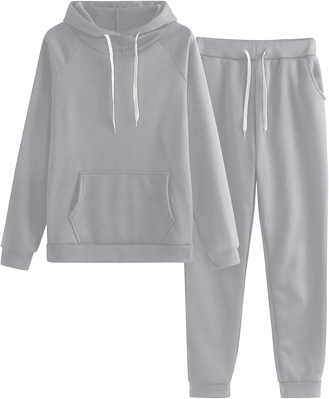 Women's 2 Piece Outfits Lounge Set Long Sleeve V Neck Comfy Clothes Sweatshirt with Jogger Pants 2