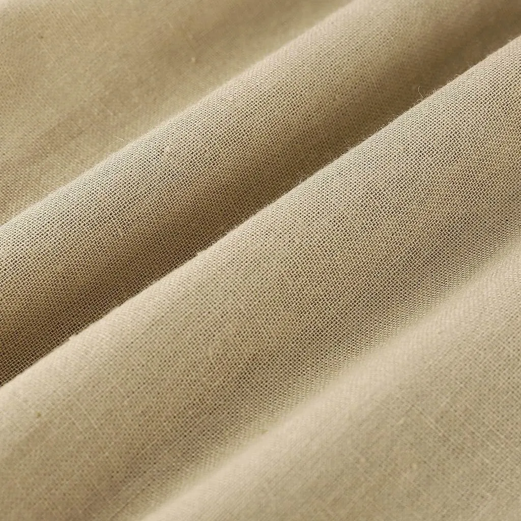 Women's Cotton Linen Casual Summer Capri Pants for Women Cropped Comfy Baggy Beach Trousers Palazzo Lounge Pants