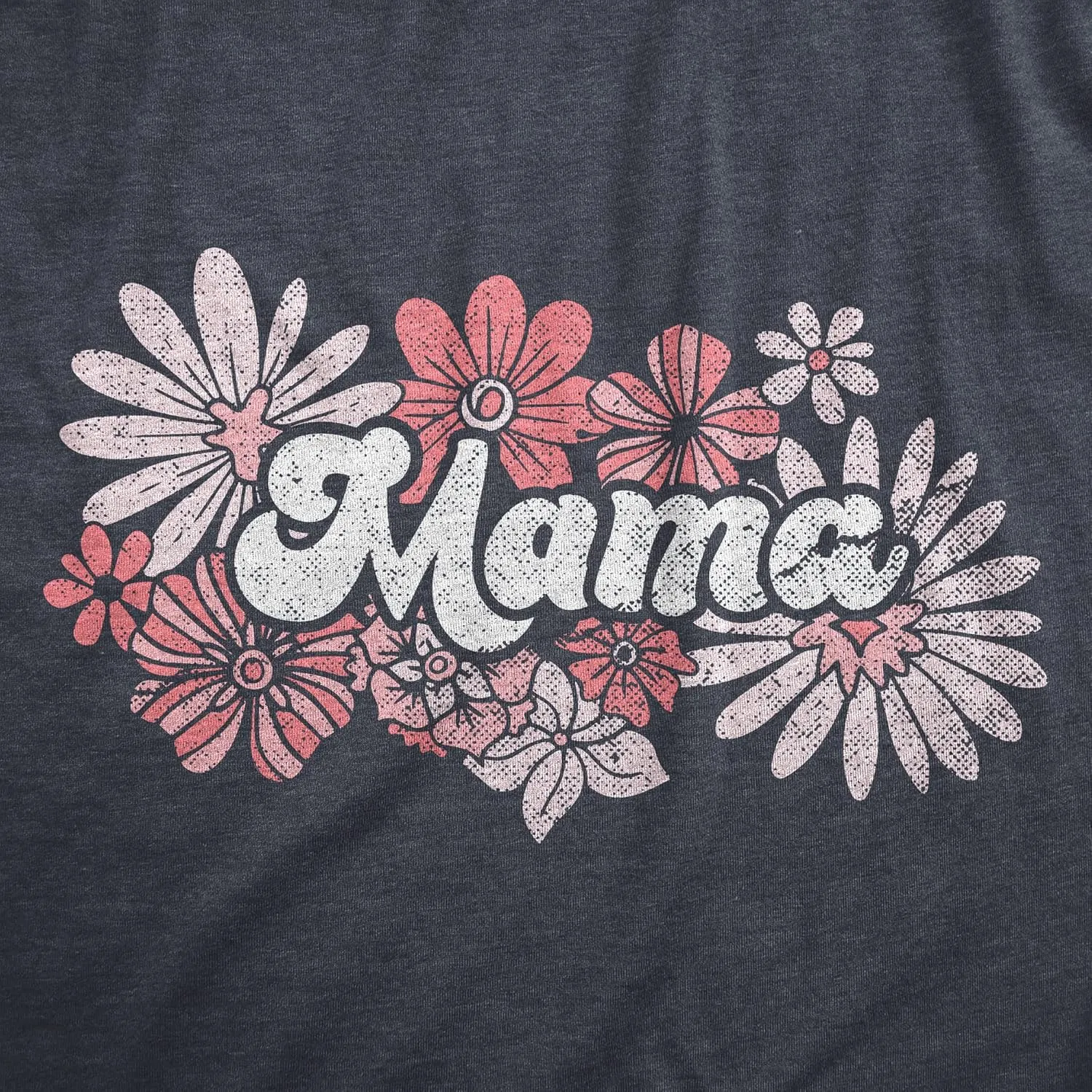 Womens Floral Mama T Shirt Funny Cute Vintage Mothers Day Flower Gift Tee for Ladies
