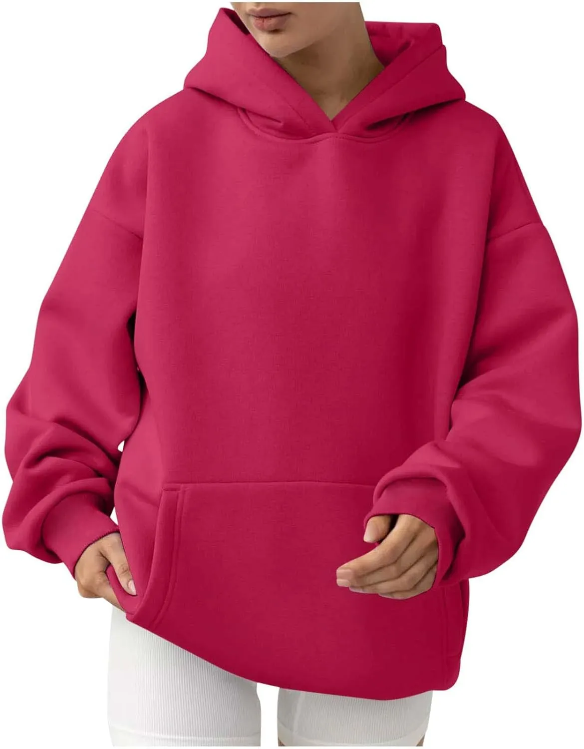 Womens Oversized Hoodies Casual Long Sleeve Fleece Sweatshirts Fall Pullover Sweaters Teen Girls Preppy Tops Clothes