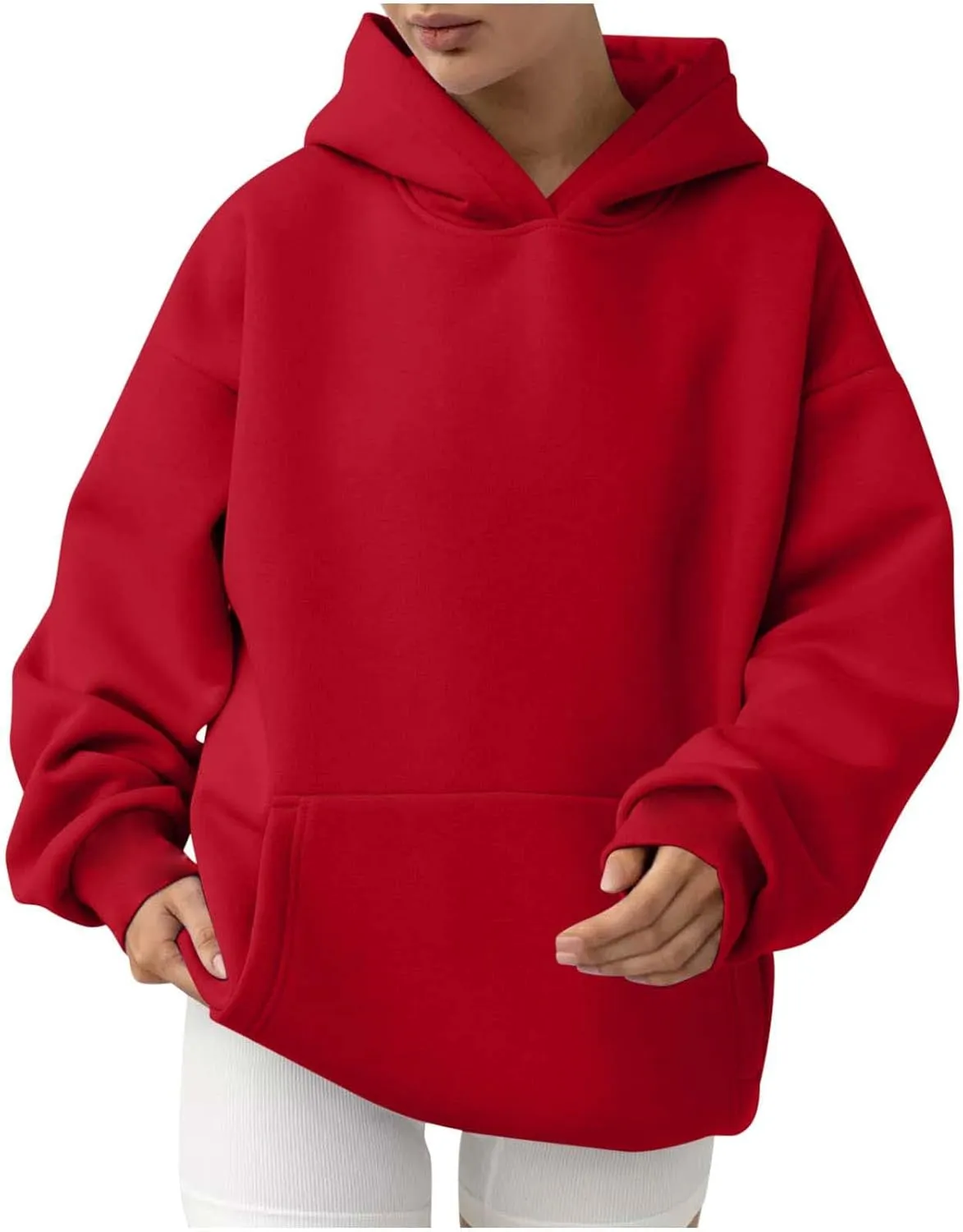 Womens Oversized Hoodies Casual Long Sleeve Fleece Sweatshirts Fall Pullover Sweaters Teen Girls Preppy Tops Clothes
