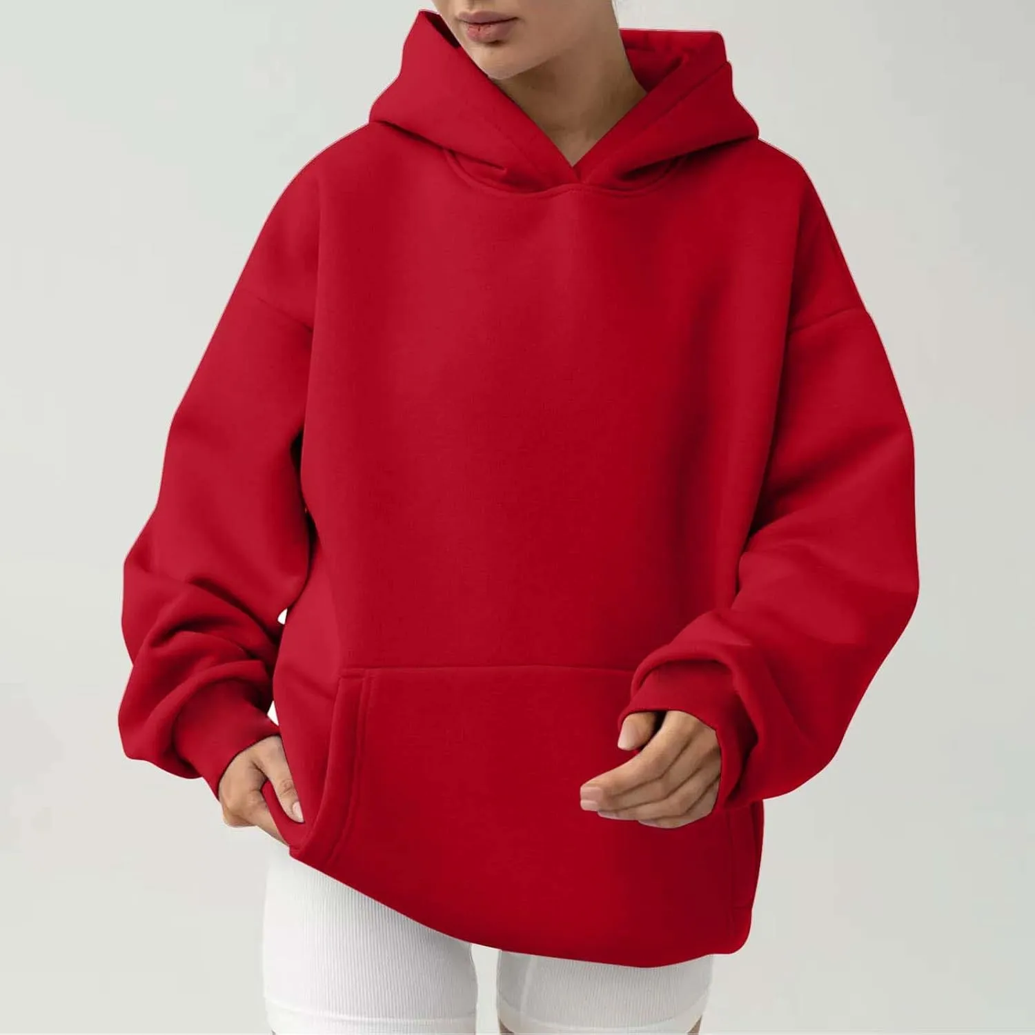 Womens Oversized Hoodies Casual Long Sleeve Fleece Sweatshirts Fall Pullover Sweaters Teen Girls Preppy Tops Clothes