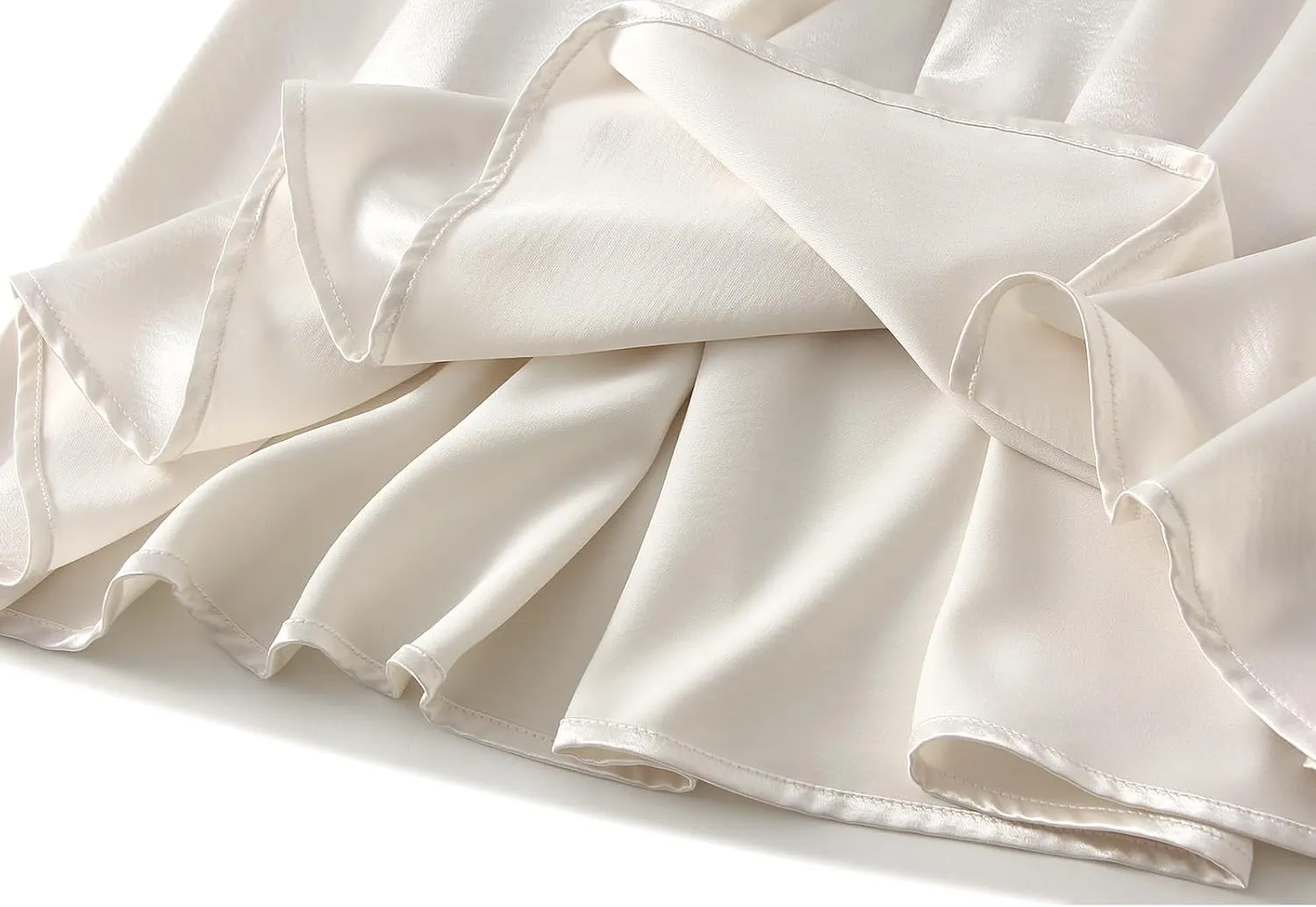 Women's Satin Flare Maxi Skirt Elastic High Waist Silk Long Skirts Luxury A-Line Flowy Midi Skirts