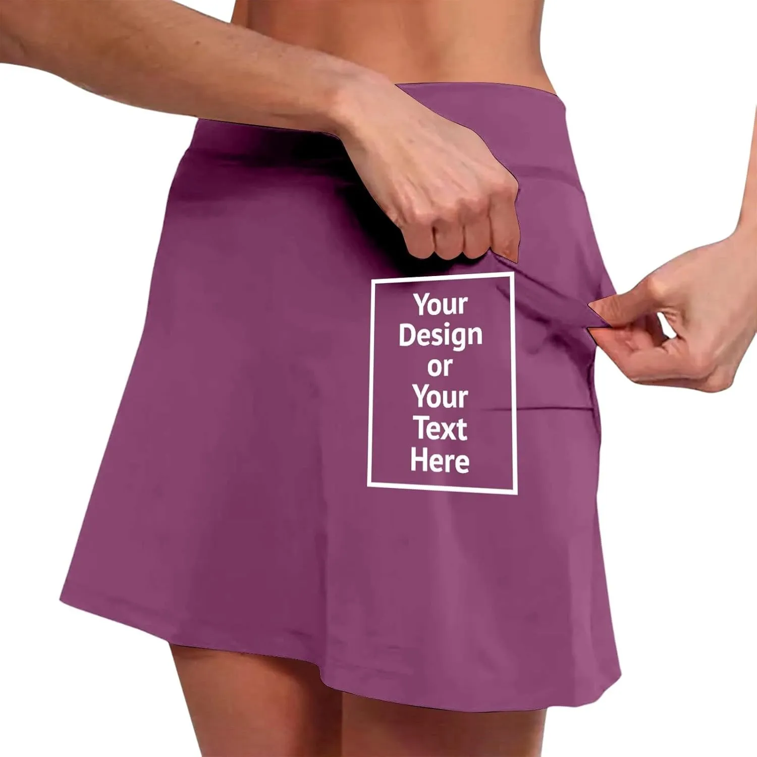 Women's Trendy 2 in 1 Skorts Tummy Control Active Elastic Waist Gym Skirt Shorts Soft Comfy Workout Athletic Shorts
