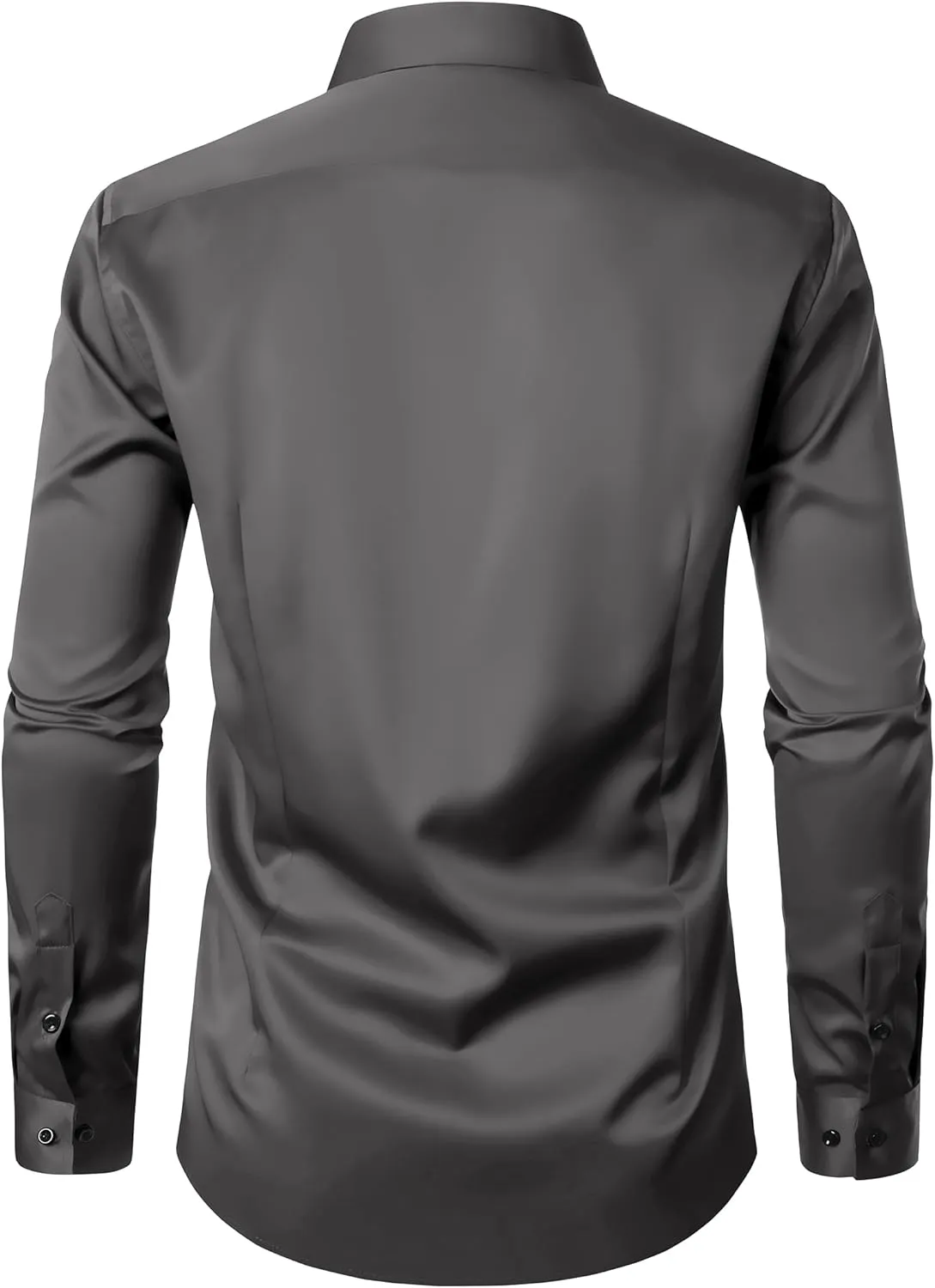 ZEROYAA Men's Long Sleeve Dress Shirt Modern Slim Fit Wrinkle-Free Casual Business Button Up Shirts