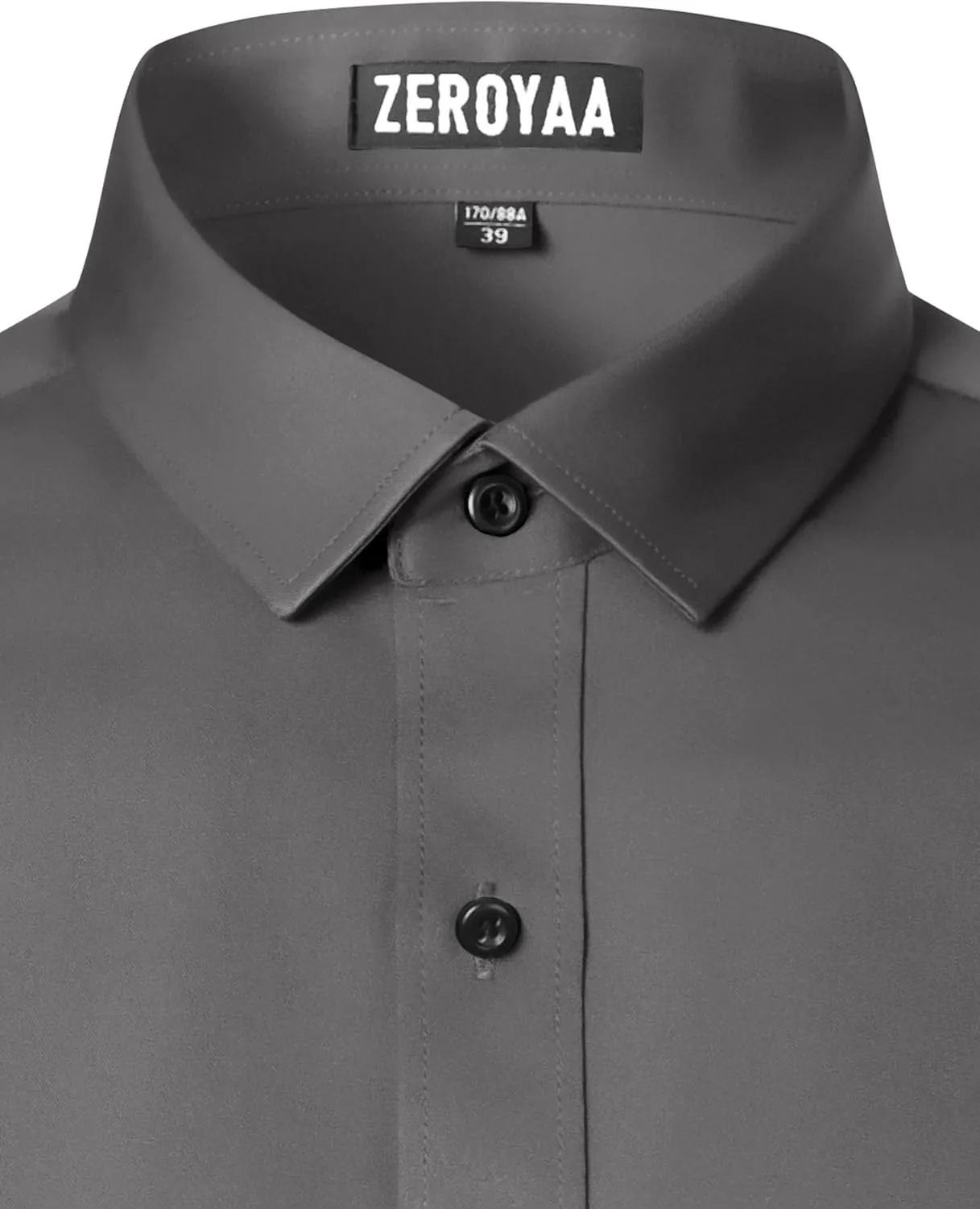 ZEROYAA Men's Long Sleeve Dress Shirt Modern Slim Fit Wrinkle-Free Casual Business Button Up Shirts